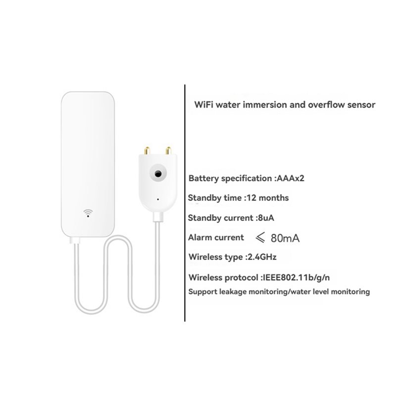 DTEN-Tuya WIFI Smart Water Lea - đánh giá và giá Water Alarm Sensor