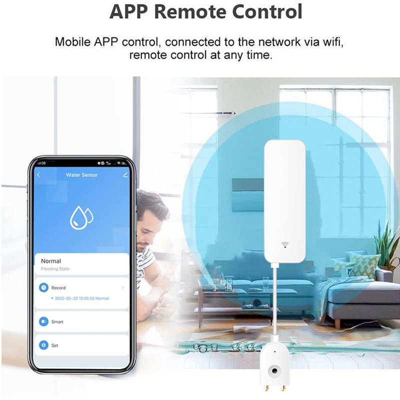 DTEN-Tuya WIFI Smart Water Lea - đánh giá và giá Water Alarm Sensor