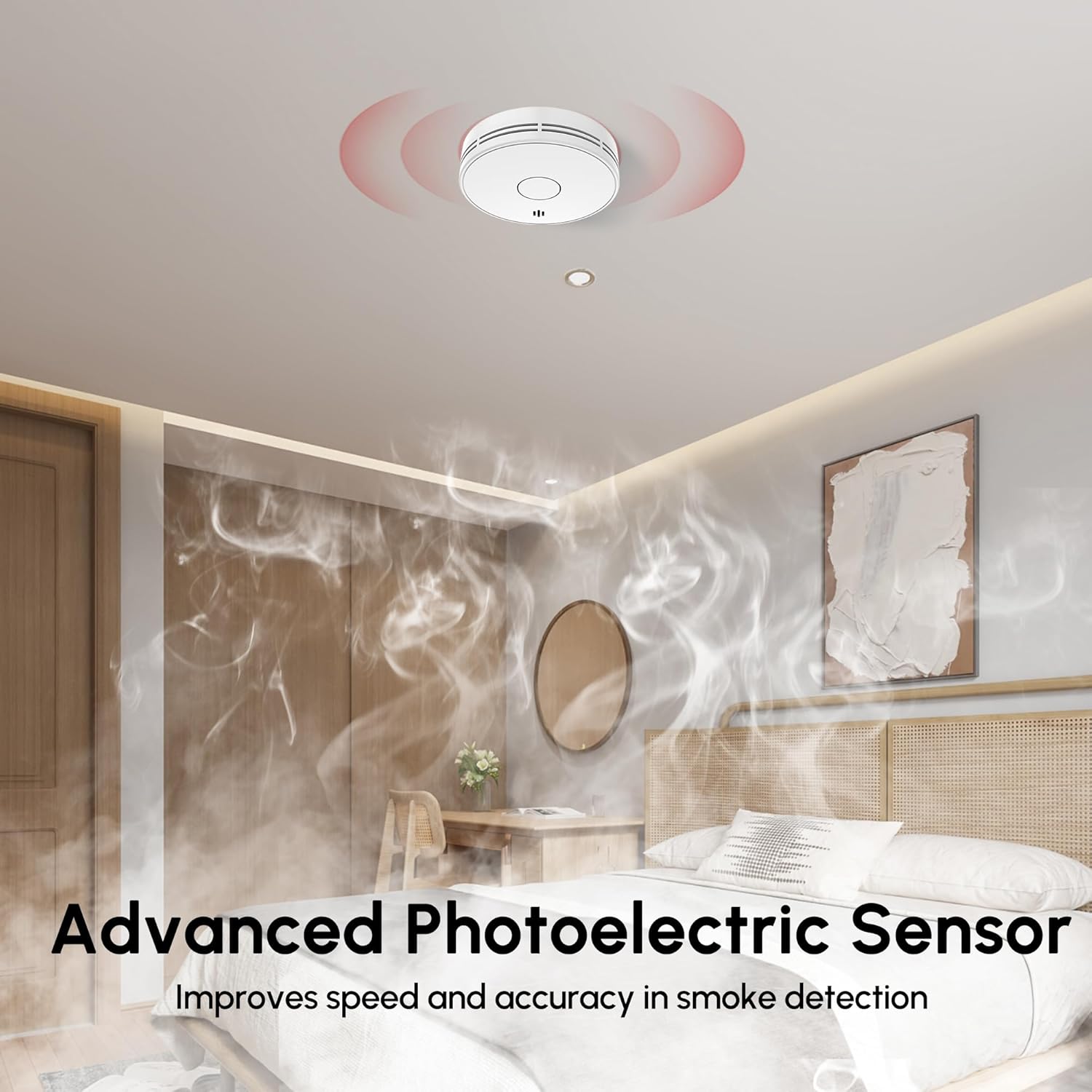 Smoke Alarm for Home, 10-Year  - đánh giá và giá Smoke Detector Interconnected